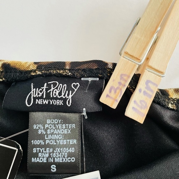 Leopard print clear strap tank top size small NEW y2k clear straps - Picture 3 of 3